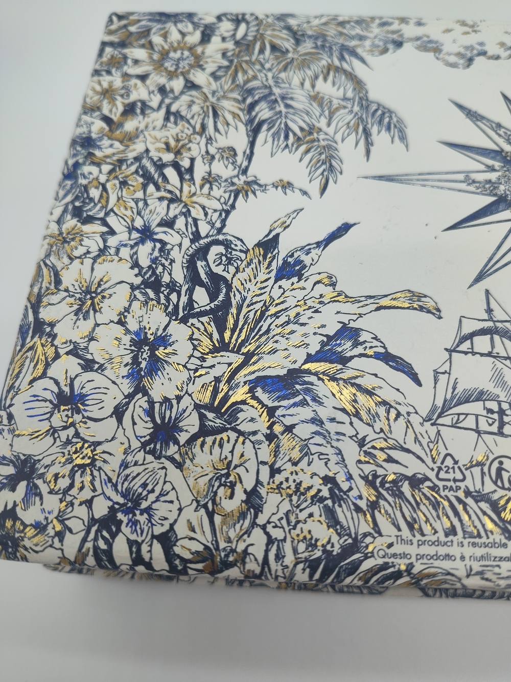 DIOR Toile de Jouy Limited Edition Gift Box Tissue Paper Gold Seal Blue White - Picture 4 of 10